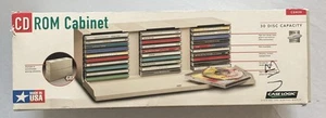 VTG Case Logic CDR 30 Plastic Compact Disc Storage Holder Desk Mount Vintage - Picture 1 of 6