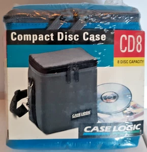 Case Logic CD8 soft case 8 CD travel case holder blue NEW - Bild 1 von 2