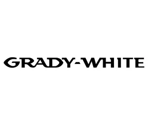 GRADY WHITE BOAT LOGO BLACK DECALS STICKERS Set of 2 36" LONG - Imagen 1 de 1