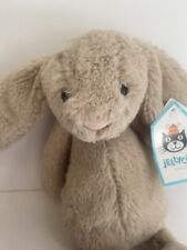 Jellycat Small 8" Brown Tan Beige Bashful Bunny Rabbit Plush Lovey New with Tags