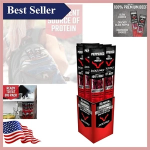 Peppered Beef Steak Jerky by Jack Link's, High Protein Snack, 2 Ounce x 12 Packs - Picture 1 of 12