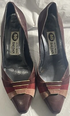 Bomba AB Alta Moda BALDAN Vintage Tres Tonos Gamuza Cuero Talla 39 Foto 1 de 4