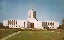 Postcard OR Salem Oregon State Capitol Building 1951 Chrome Vintage PC G6411