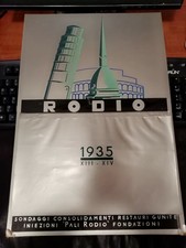 CALENDARIO 1935 XIII - XIV RODIO FUTURISMO TUMMINELLI RESTAURI PALI RODIO FONDAZ