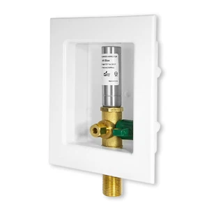 EFIELD 1/2" MNPT Inlet Ice Maker Outlet Box,With Stainless Steel Hammer Arrestor - Picture 1 of 6