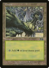 Forest (350) Urza's Saga HEAVILY PLD Basic Land MAGIC GATHERING CARD ABUGames