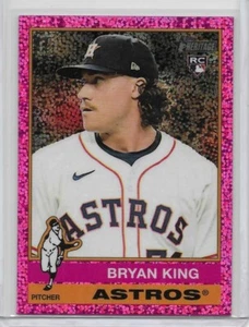 Topps Heritage Bryan King 2025 cromo rosa brillante #208 RC Astros (868) - Imagen 1 de 2