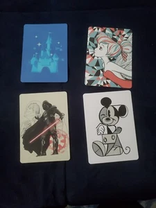 Disney 5 x 7 Postcards (Set of 4) Disney Rewards Special Edition Artwork - Picture 1 of 6