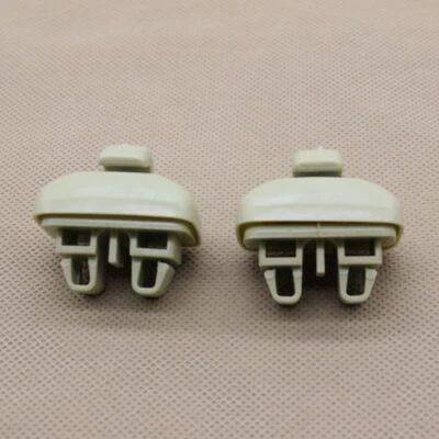 2X Interior Beige Sun Visor Clip Holdor Hook 4B0857562 For Audi TT A6 S6 Quattro - Image 1 of 4