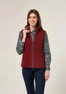 Alan Paine Ladies Aylsham Fleece Waistcoat Bloodstone Country Gilet Shooting - Picture 1 of 7