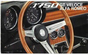 Alfa Romeo 1750 GT Veloce 1968-1970 UK Market Foldout Sales Brochure - Picture 1 of 3