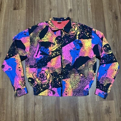 复古 90 年代 Speedo L 全印花多色尼龙夹克风衣冲浪 — 第 1/4 张图片