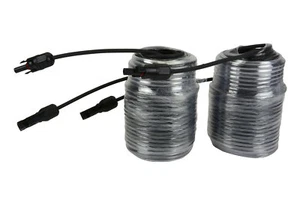 1 par de cable fotovoltaico de extensión de panel solar TEMCo 100 ft 12 AWG - Imagen 1 de 4