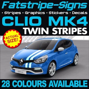 to fit RENAULT CLIO MK4 GRAPHICS STRIPES STICKERS DECALS 1.2 1.5 D SPORT RS 200 - Picture 1 of 2