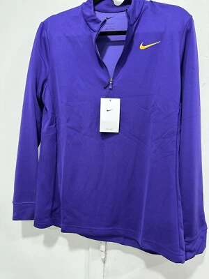 Camiseta de fútbol manga larga Nike para mujer media cremallera color púrpura Lakers talla grande Foto 1 de 4
