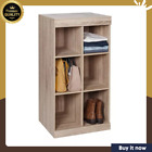 Wooden Clothes Cabinet Storage - 3 Shelf Organizer Bookcase