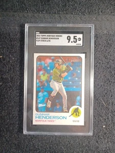 2022 GUNNAR HENDERSON (RC) 6/25 SGC 9.5 Topps Heritage Minors Flip ~1stB - Picture 1 of 4