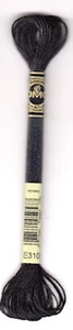 DMC Light Effects Floss, metallic, cross stitch #E310 - Ebony - Picture 1 of 1