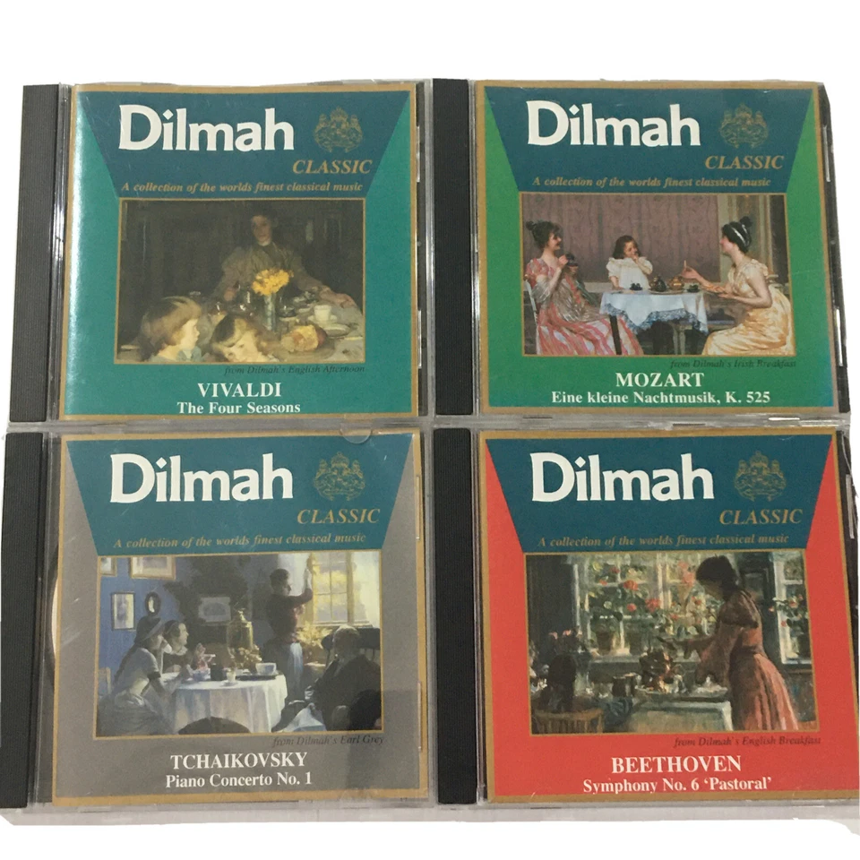 4 x Dilmah Classic CDs Classical Vivaldi, Mozart, Tchaikovsky, Beethoven - Image 1 of 4