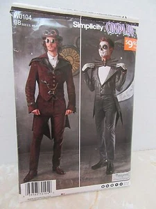 Simplicity W0104 BB Mens 46-52 Cosplay Costume Pattern Steampunk Uncut Halloween - Picture 1 of 5