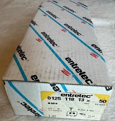 Entrelec 012511813 0125 118 13 Blue Terminal Blocks Box  Of 50 M 6/8 N 6-8 AWG - Image 1 of 4