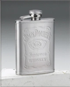 Fiaschetta opaca timbrata Jack Daniels misura 3 once AUTENTICA E IMBALLATA - Foto 1 di 3