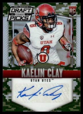 2015 Prizm Collegiate Draft Camo Kaelin Clay Auto RC Utah Utes #249 - Image 1 of 2