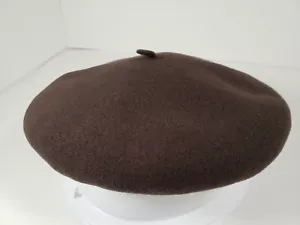 HOQUY BROWN WOOL BERET MADE IN FRANCE - Picture 1 of 5