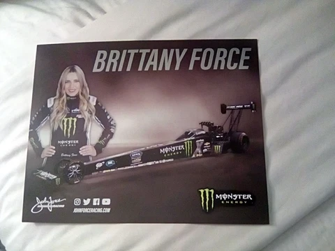 2023 BRITTANY FORCE MONSTER ENERGY TOP FUEL DRAGSTER NHRA POSTCARD Cover
