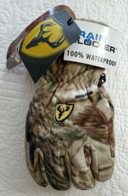 NEW Robinson Real Tree AP Fleece Gloves Scent Blocker Rain Blocker Thinsulate - Image 1 of 4