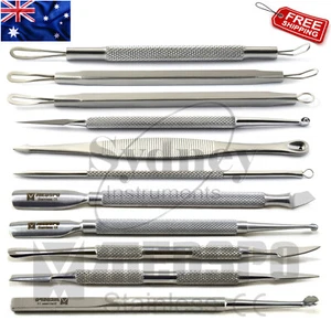 Nail Pusher Removal Cuticle Gouges & Acne Blemish Blackhead Removers Extractors - Picture 1 of 9