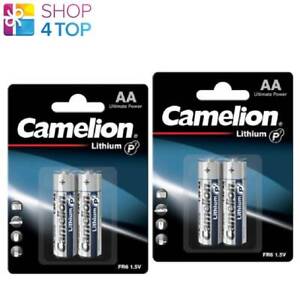 4 CAMELION AA LITHIUM ULTIMATE POWER BATTERIES FR6 L91 1.5V 2BL EXP 2030 NEW