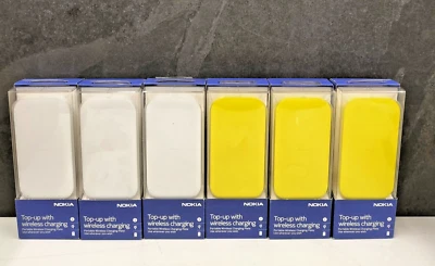 Nokia DC-50 Wireless Qi Charging Pads With 2400mAh Power Bank Yellow & White x 6 - Image 1 of 4