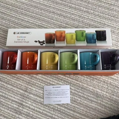 Le Creuset Mug Mini Mug espresso Rainbow Collection 6 Pieces Set japan - Image 1 of 2