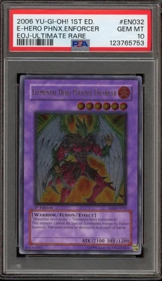 Yu-Gi-Oh! Elemental Hero Phoenix Enforcer 1st Ed Ultimate Rare EOJ-EN032 PSA 10 - Image 1 of 2