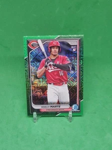 NOELVI MARTE 2024 BOWMAN CHROME MEGA BOX MOJO GREEN REFRACTOR RC #98/99 - Picture 1 of 1