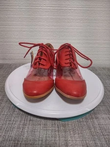 Michael Antonio ~ Padgett Oxford Shoes Women Size US 6.5 - Red Clear Lace Up New - Picture 1 of 10