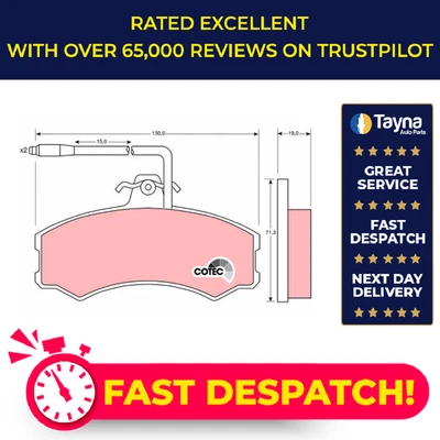 Brake Pads Set fits ALFA ROMEO AR6 280 1.9D Front 85 to 86 160D100 TRW Quality - Image 1 of 4