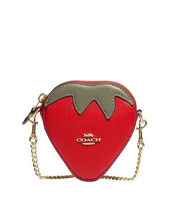 Estuche para monedas/bolso bandolera Coach en forma de fresa - Nuevo - Único y elegante - Imagen 1 de 1