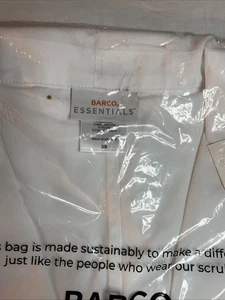 NWT Barco Essential Made To Matter Long Unisex 4 Pocket Lab Coat Sz 38 White - Picture 1 of 6