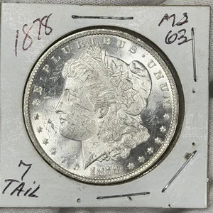 1878-P Morgan Silver Dollar $1 7TF Philadelphia US Coin PROOFLIKE FLASHY! - Picture 1 of 4