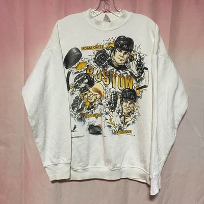 Boston Bruins Crewneck Sweatshirt White Color Reprint AN64280 - Image 1 of 2