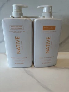 Native Sweet Peach & Nectar Shampoo & Conditioner, 34 fl oz. / 1 Liter each New - Picture 1 of 8