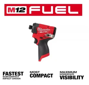 Milwaukee M12 FUEL 1/4" Hex Impact Driver GEN 3 Model 3453-20 (Tool Only) - Picture 1 of 3