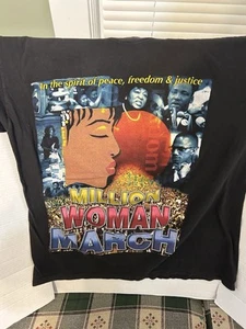 Vintage 1997 Million Women March Celebrating Sisterhood Single Stitch T-Shirt XL - Bild 1 von 6