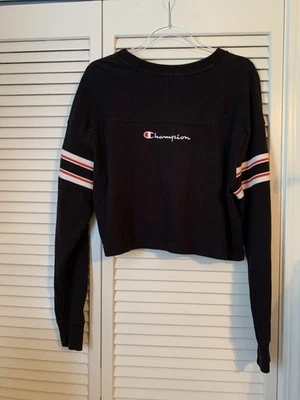 Top Mujer Campeón Negro y Rojo Manga Larga Talla Mediana, Nuevo Sin Etiquetas Foto 1 de 4