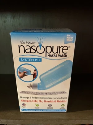 Kit de sistema de lavado nasal Dr Hana’s Nasopure botella de 8 oz y 20 paquetes Foto 1 de 3