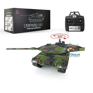 1/16 RC Henglong Scale 7.0 RC Tank Plastic Ver Leopard2A6 RTR Model 3889 - Picture 1 of 12