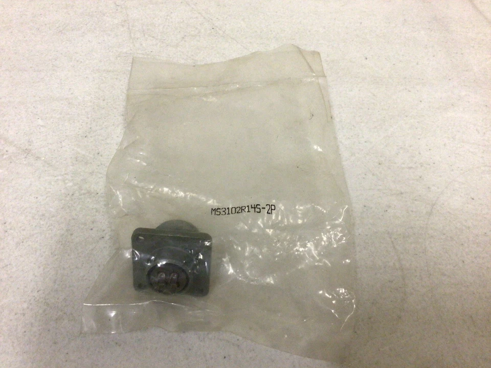 NEW, AMPHENOL MS3102R14S-2P CIRCULAR MIL SPEC CONNECTOR 5 POSITION, FREE SHIP - Image 1 of 4