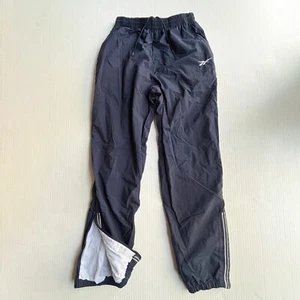 Vintage Reebok Track Joggers Pants Mens Medium Windbreaker Lined Zip Ankle - Picture 1 of 8